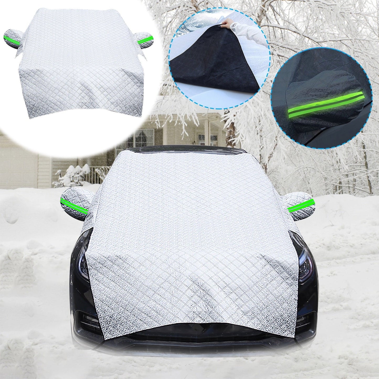 Versatile TUTUnaumb New Hot Sale Vehicle Mounted Winter Snow Proof Car Cover Snow Proof Car Clothes Windshield Cover Snow Proof Coverfor Home Household-White