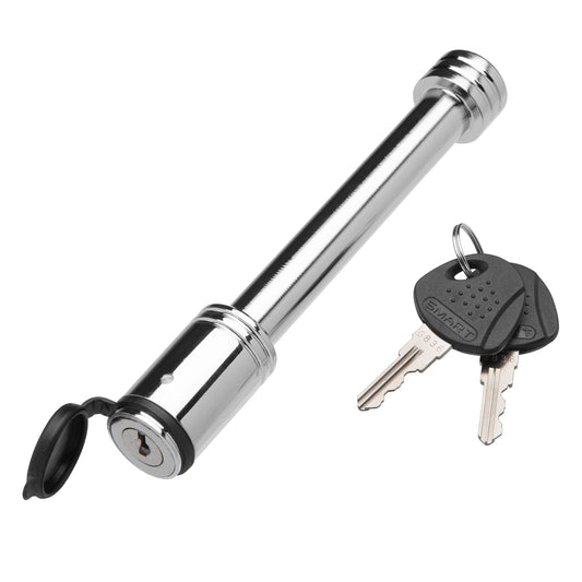 Classic TowSmart Barrel Trailer Hitch Lock, 5/8in Pin, Steel, 4in Span, Includes 2 Keys