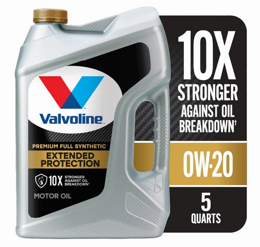 Classic Valvoline Extended Protection Premium Full Synthetic 0W-20 Motor Oil 5 QT