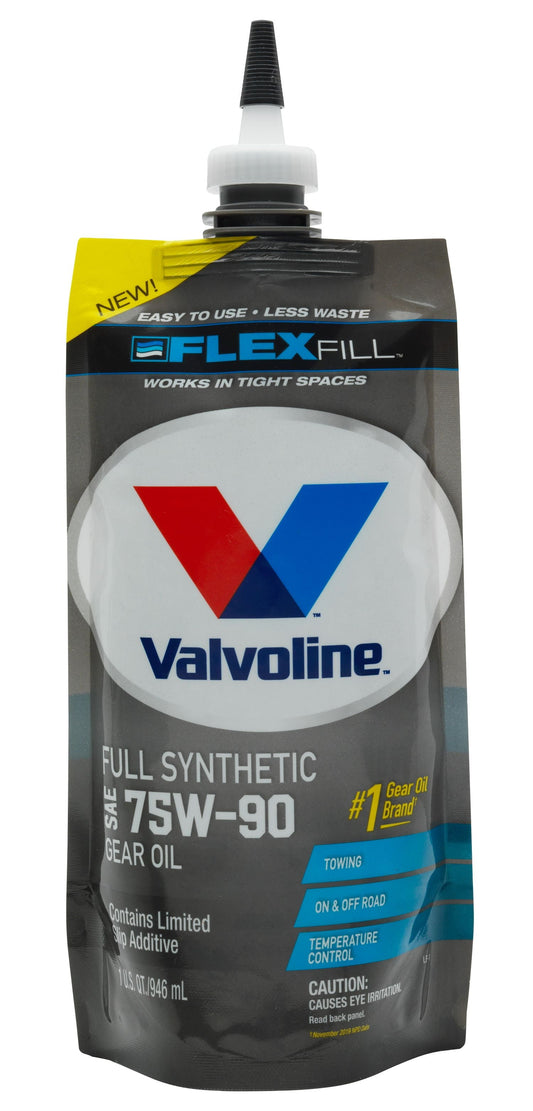 Classic Valvoline Flex Fill SAE 75W-90 Full Synthetic Gear Oil 1 QT Squeeze Pouch