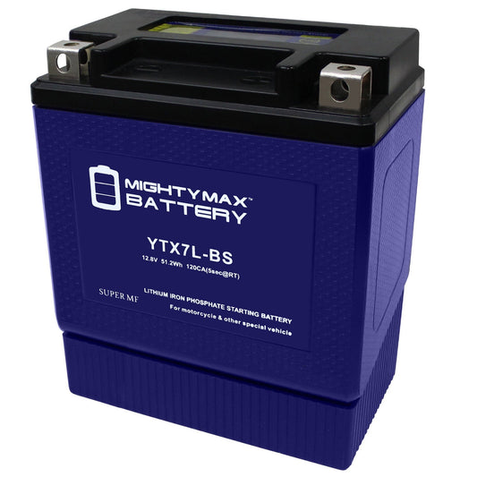 Versatile YTX7L-BS Lithium Battery Replacement for SealedAGM Motorcycle Battery