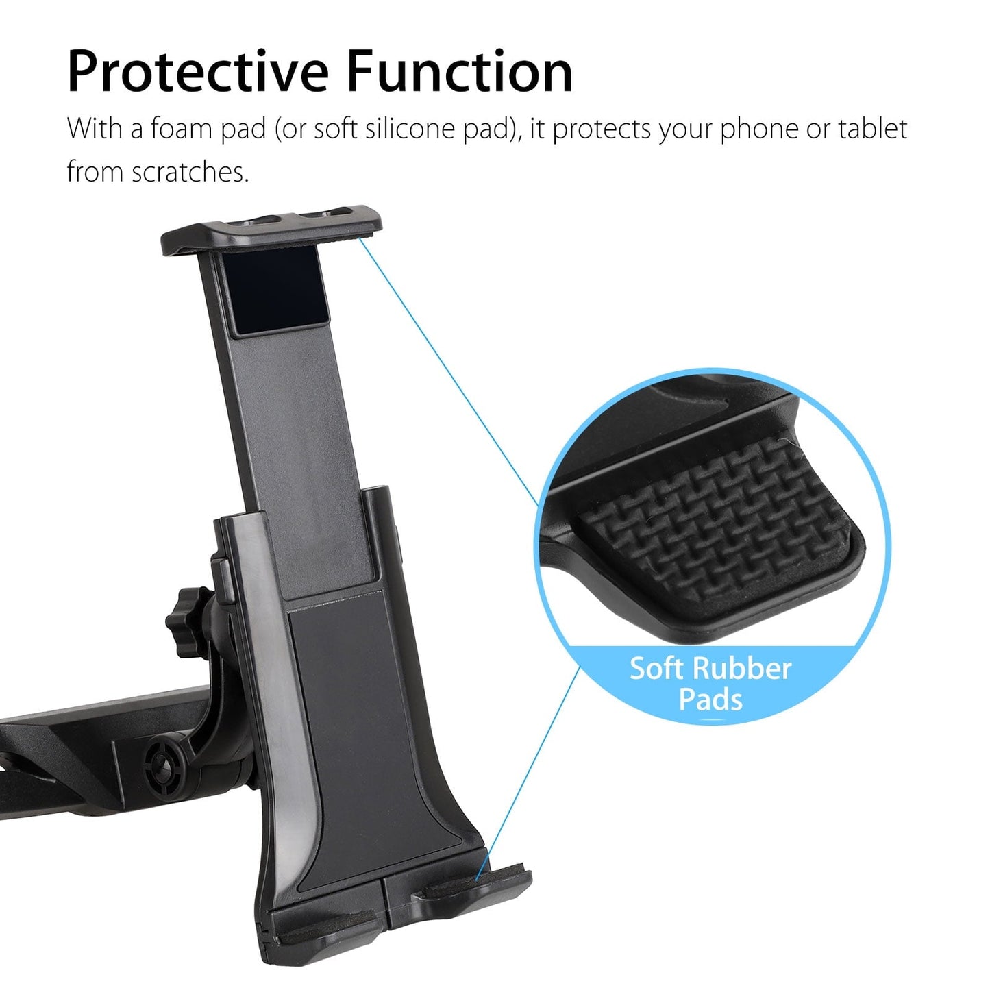 Versatile Car Headrest Tablet Holder, EEEkit Universal Adjustable Car Seat Headrest Tablet Mount Holder Fit for Apple iPad Air Mini, Samsung Galaxy Tab, Kindle Fire, Nintendo Switch, and 4.0"-12.5" Tablet