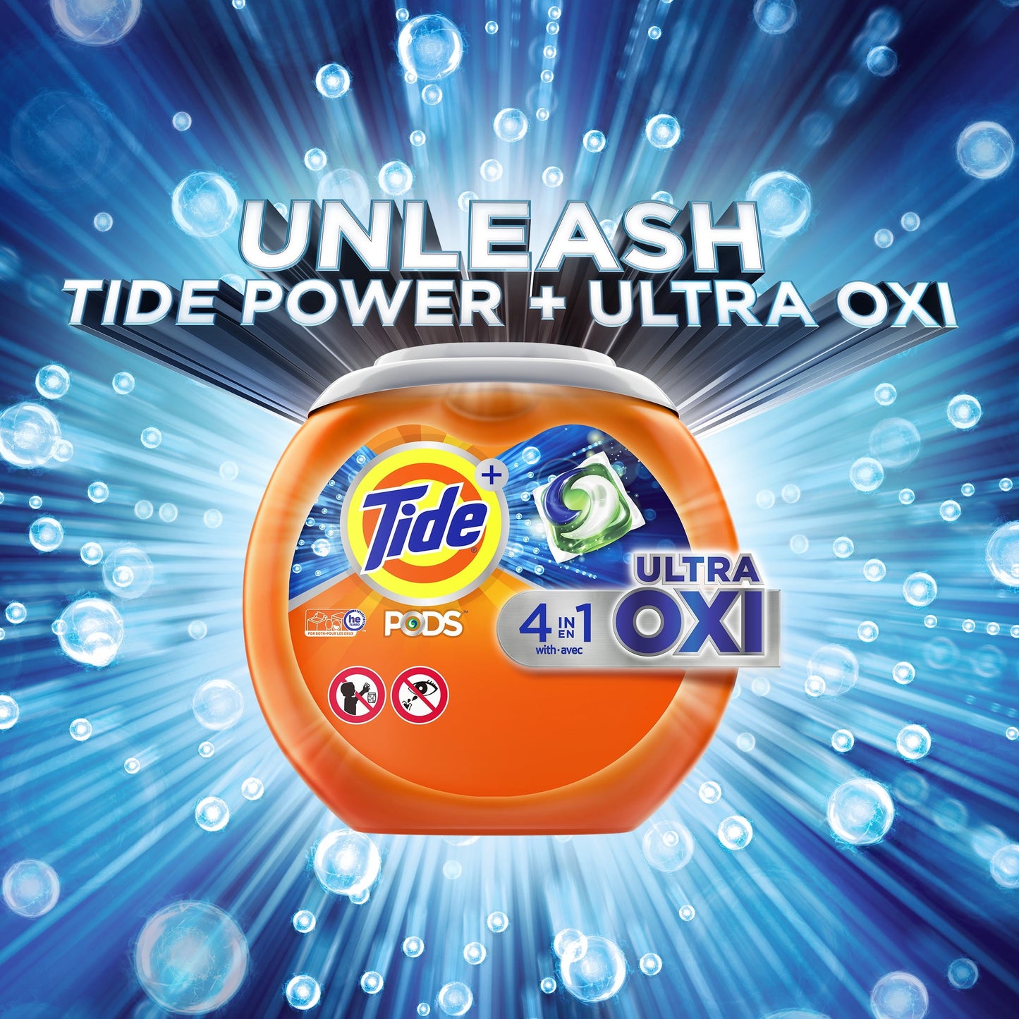 Classic Tide Pods Laundry Detergent Soap Packs with Ultra Oxi, 32 Ct