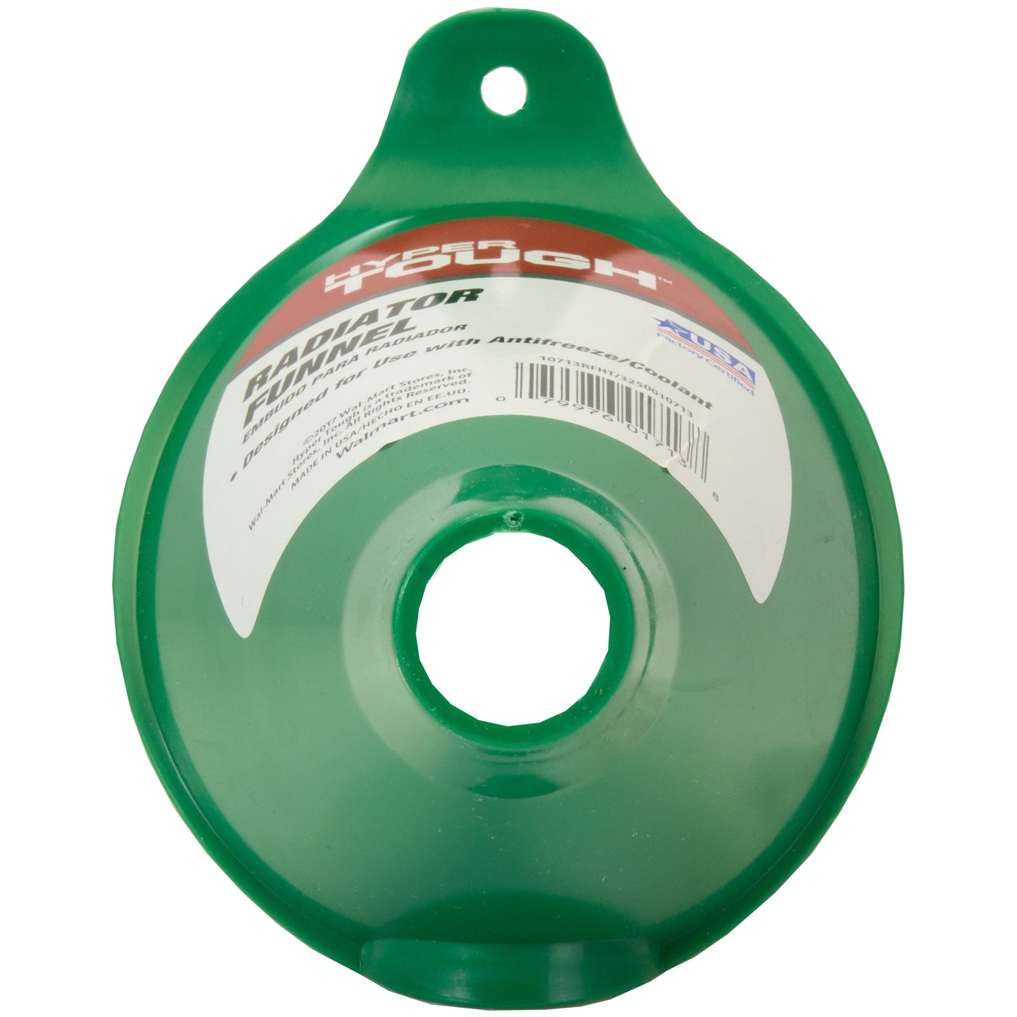 Versatile Hyper Tough Big Mouth Automotive Plastic Funnel, Green, 10713RFHT, 1 Each