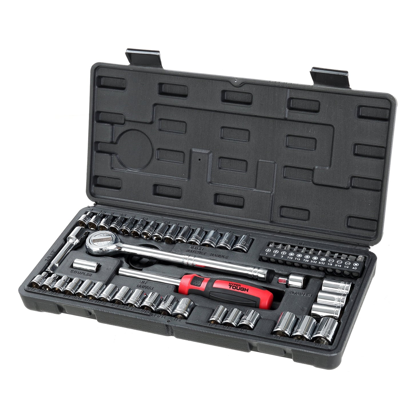 Versatile Hyper Tough 54 Piece 1/4 and 3/8 inch Drive Socket Set