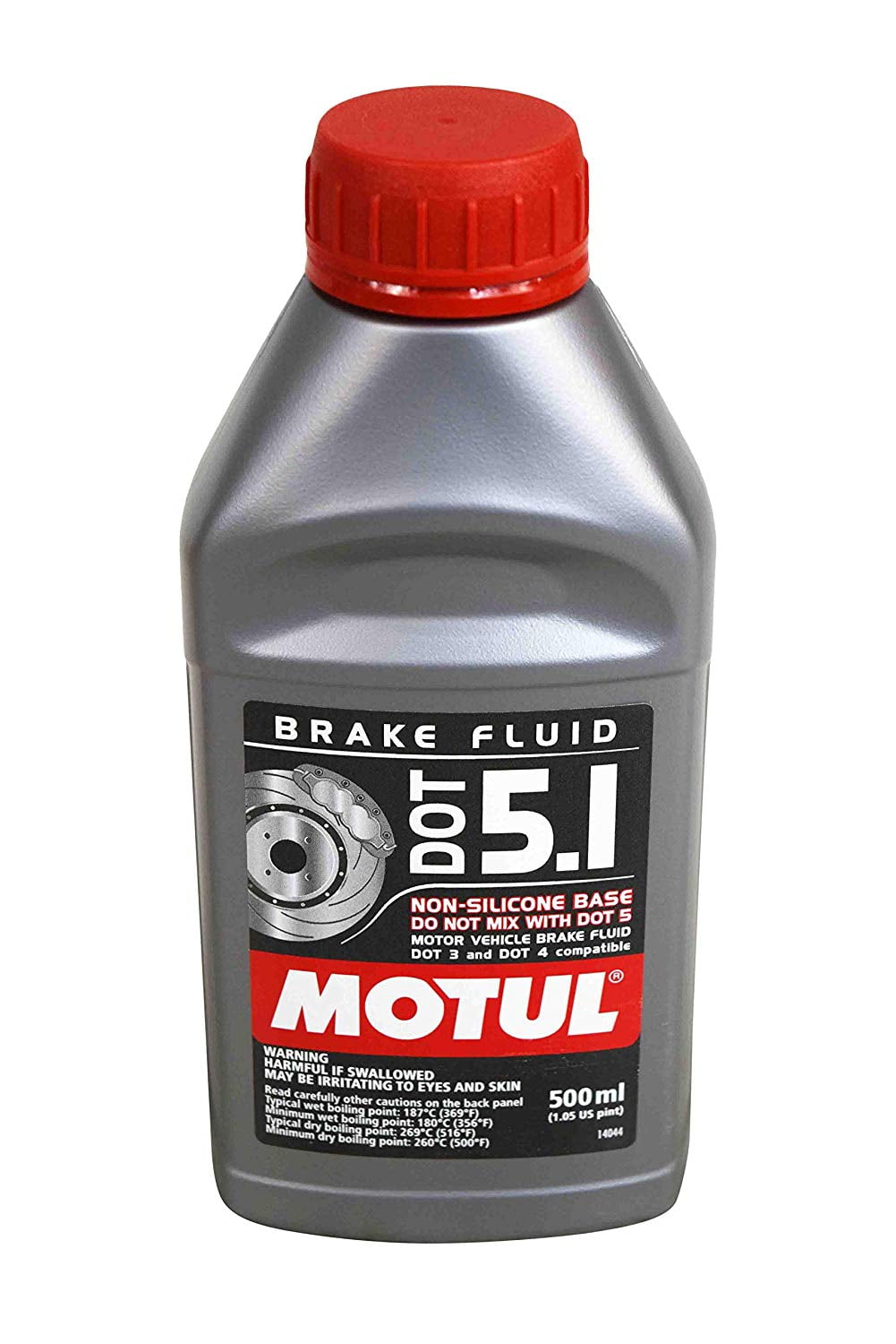 Versatile Motul (4 Pack) 100950 100% Synthetic Brake Dot 5.1 Brake Fluid 500 ml