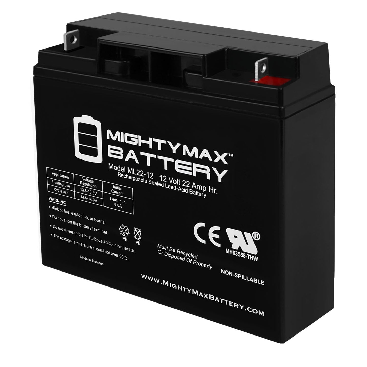 Versatile ML22-12 - 12V 22AH BMW R1100R R1100S R850R 51913 Battery