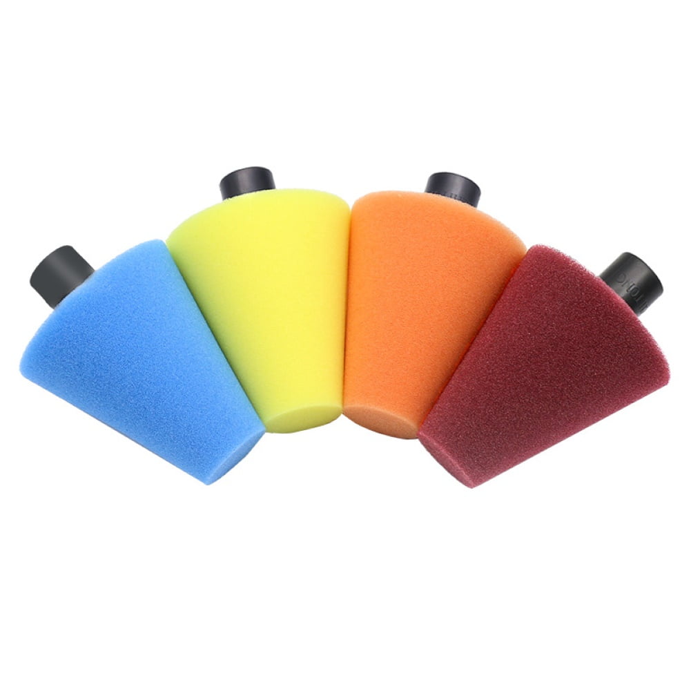 Versatile Ludlz Buffing Pads,Polishing Pad Kit, Polishing Wheel for Drill Car Wheel Tire Buffing Shank M14 Thread Polishing Sponge Cone Cleaning Tool