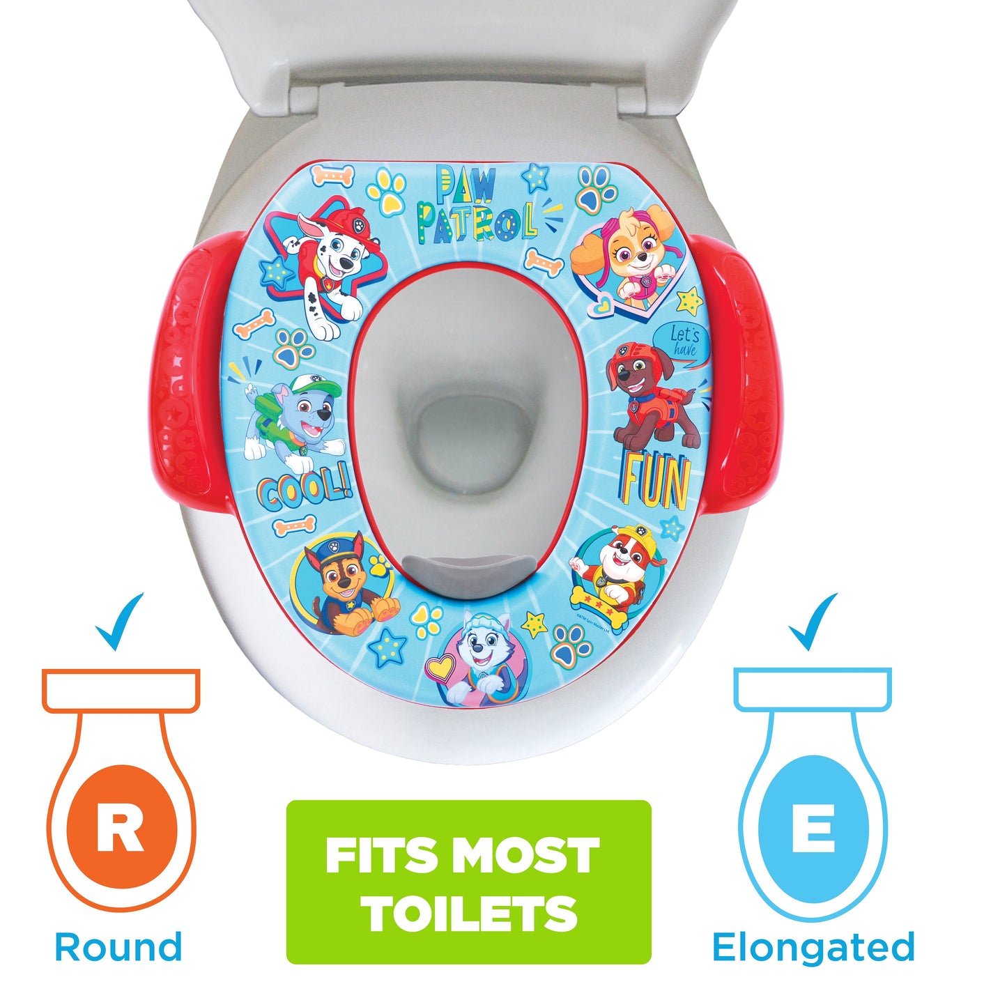 Classic Nickelodeon PAW Patrol "Let's Have Fun" Soft Potty Seat with Potty Hook