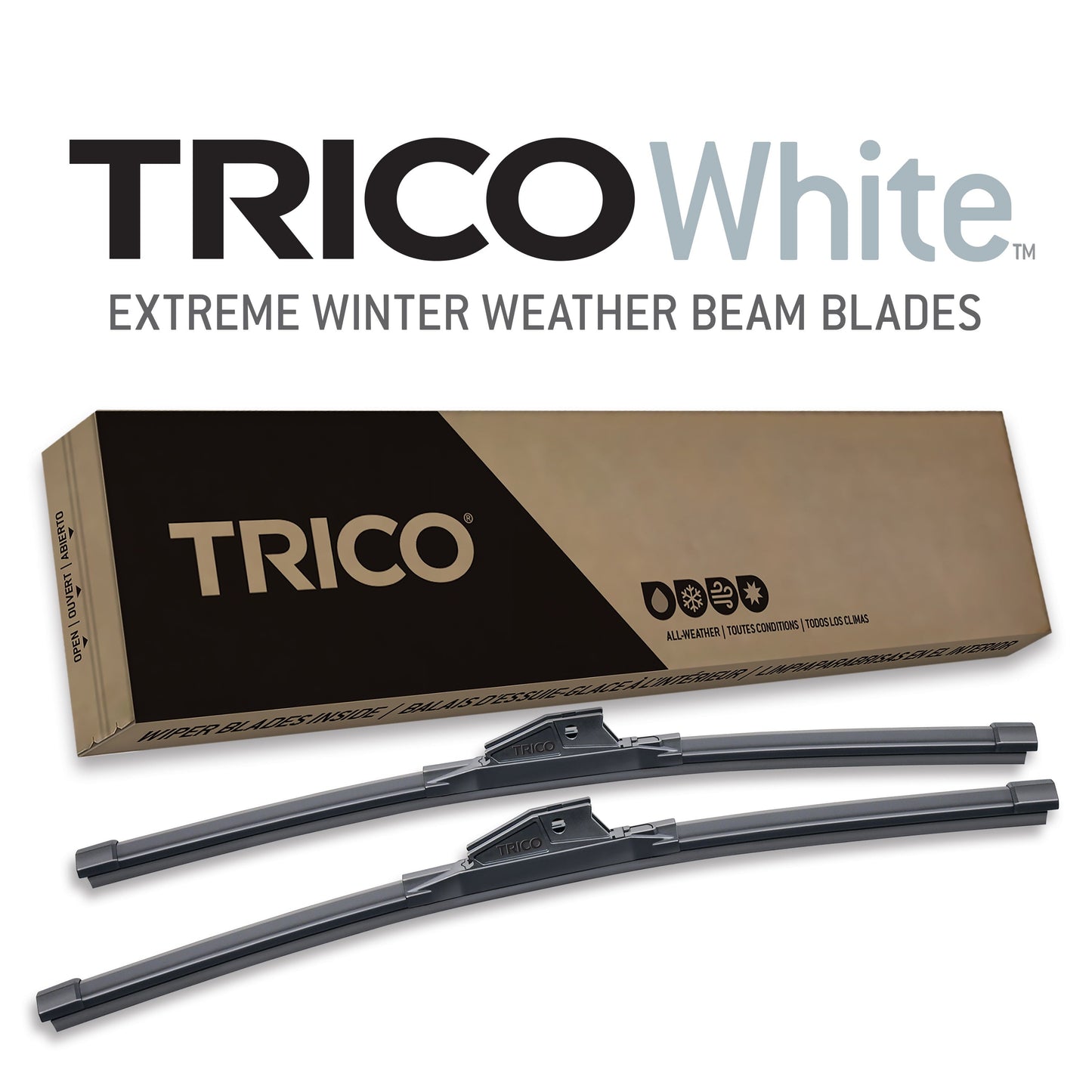 Versatile TRICO White 2 Pack, 26" + 18" Extreme Weather Winter Beam Wiper Blades (35-2618) Fits select: 2012-2017 TOYOTA CAMRY, 2016-2021 HONDA CIVIC