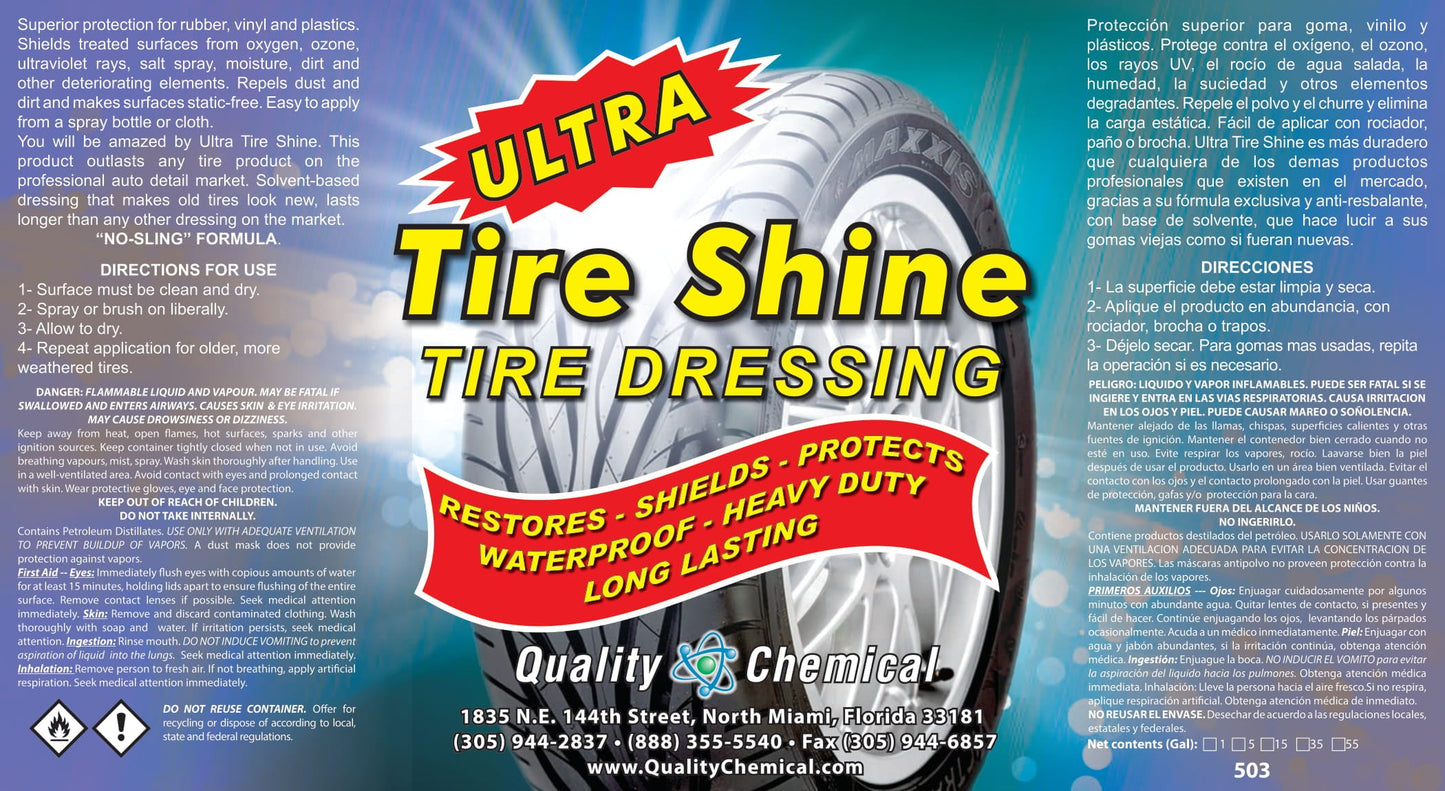 Versatile Ultra Tire Shine Solvent-Based Dressing with Silicone - 55 gallon drum