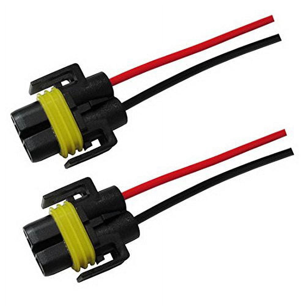 Classic iJDMTOY (2) H11 H8 880 881 Female Adapter Wiring Harness Sockets Wire For Headlights or Fog Lights