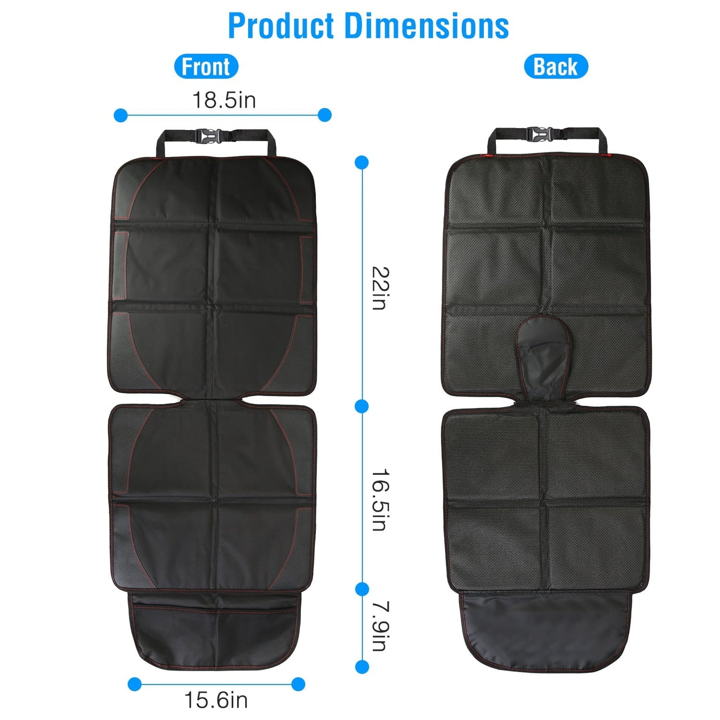 Versatile iMountek 2 Packs Protector with Thick Padding Protector Car Seat Car Seat Pad Car Seat Cushion