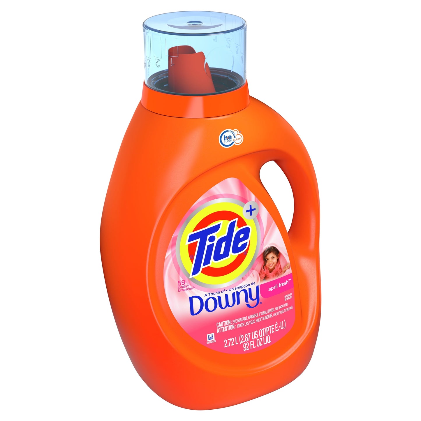 Classic Tide Plus Downy April Fresh He, 59 Loads Liquid Laundry Detergent, 92 fl oz