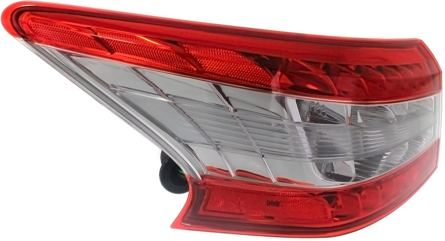 Versatile Tail Light Compatible With 2013-2015 Nissan Sentra Left Driver Side, Outer With bulb(s)