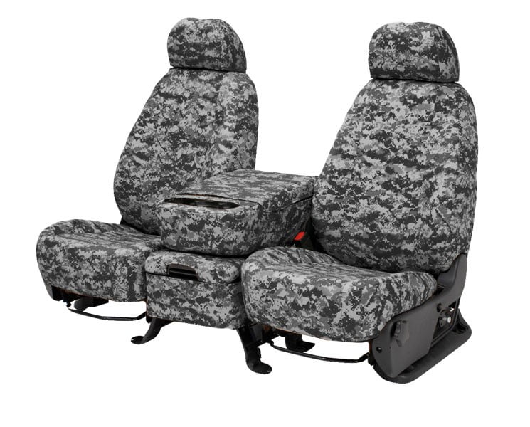 Classic CalTrend Front 40/20/40 Split Bench Camo Seat Covers for 2019-2023 Chevy/GMC Silverado|Sierra 1500-3500 - CV614-97KU Urban Insert and Trim