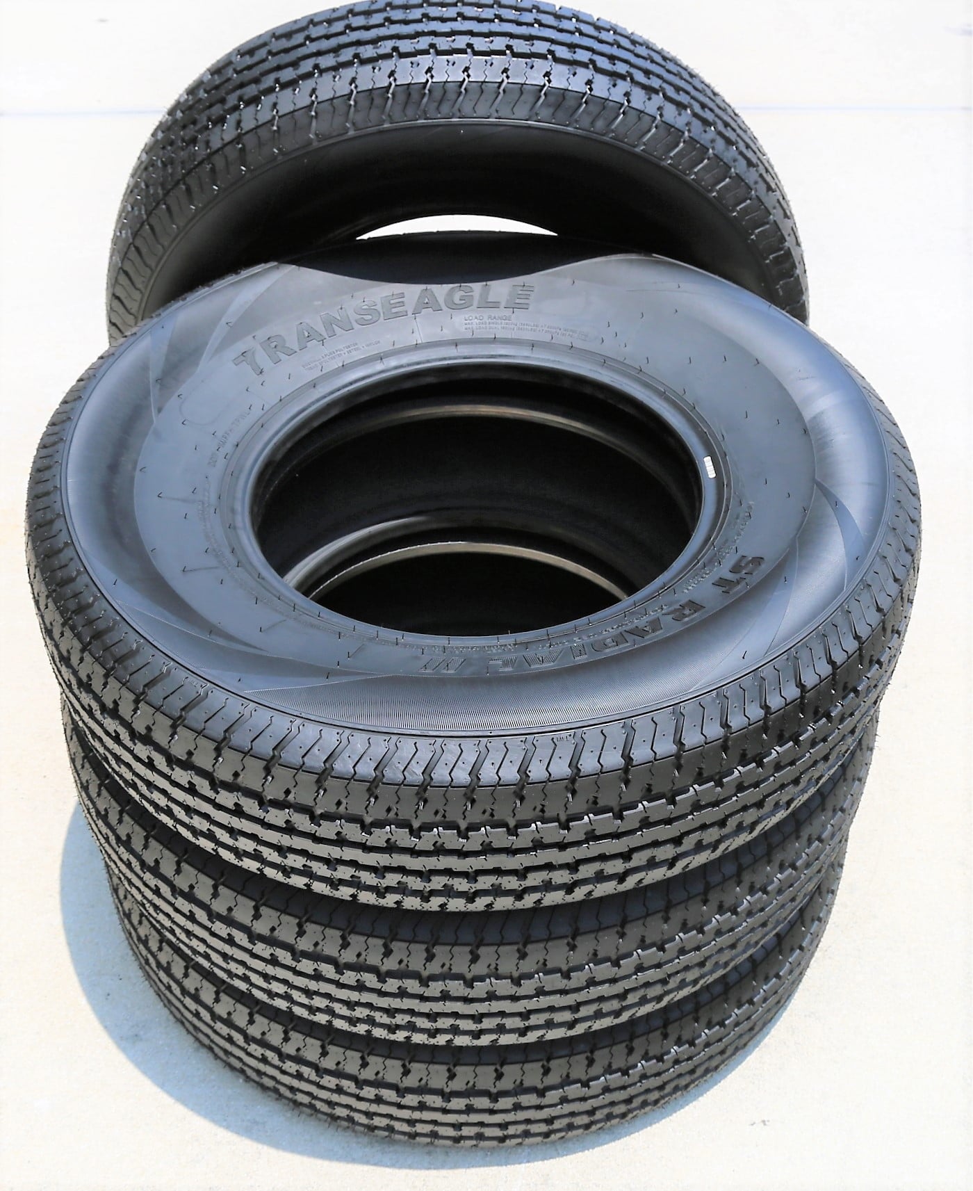 Versatile Set of 4 (FOUR) Transeagle ST Radial II Steel Belted ST 235/80R16 Load E (10 Ply) Trailer Tires