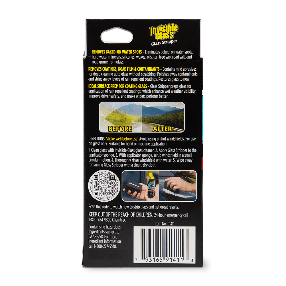 Versatile Stoner Invisible Glass 91411 Glass Stripper Water Spot Remover Kit - 3.38 Ounce