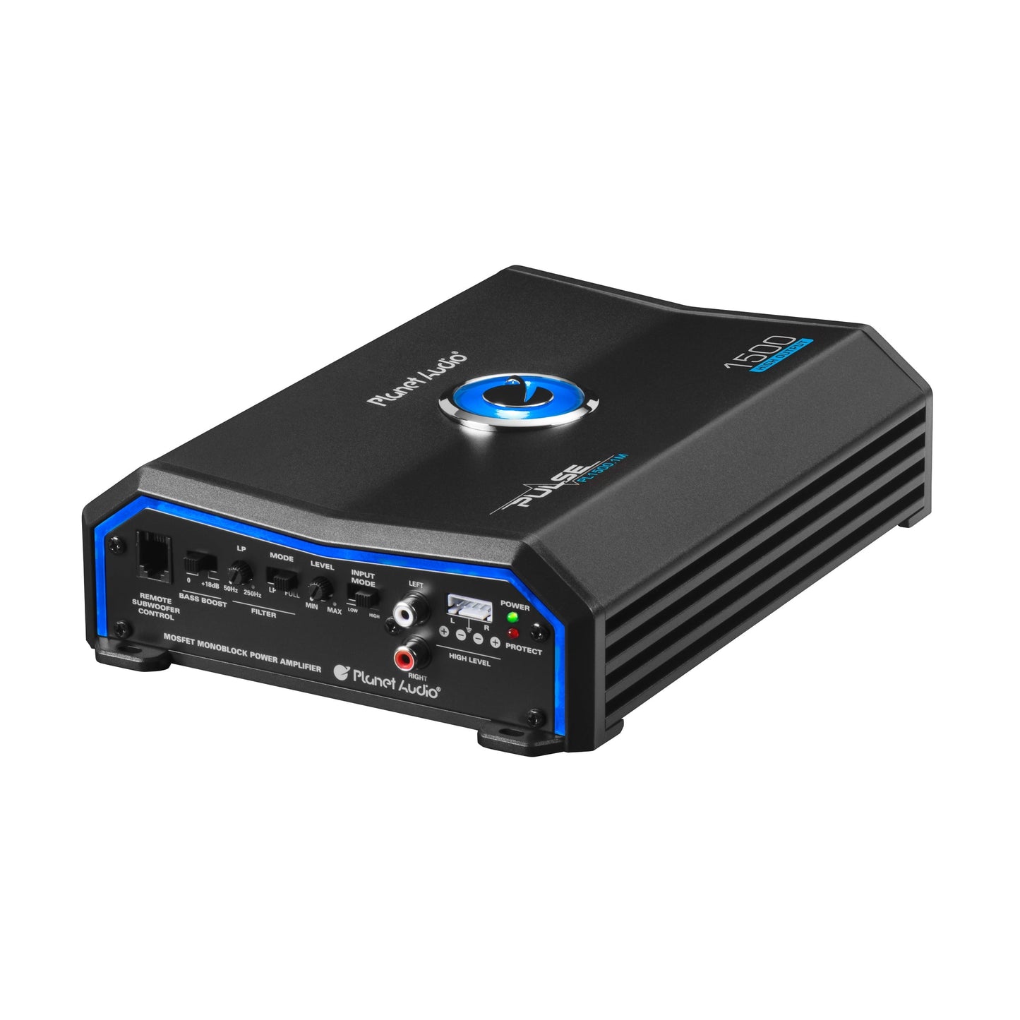 Classic Planet Audio PL1500.1M Pulse Series Car Audio Amplifier - 1500 High Output, Monoblock, 2/8 Ohm, High/Low Level Inputs, Low Pass Crossover, Hook up to Stereo and Subwoofer