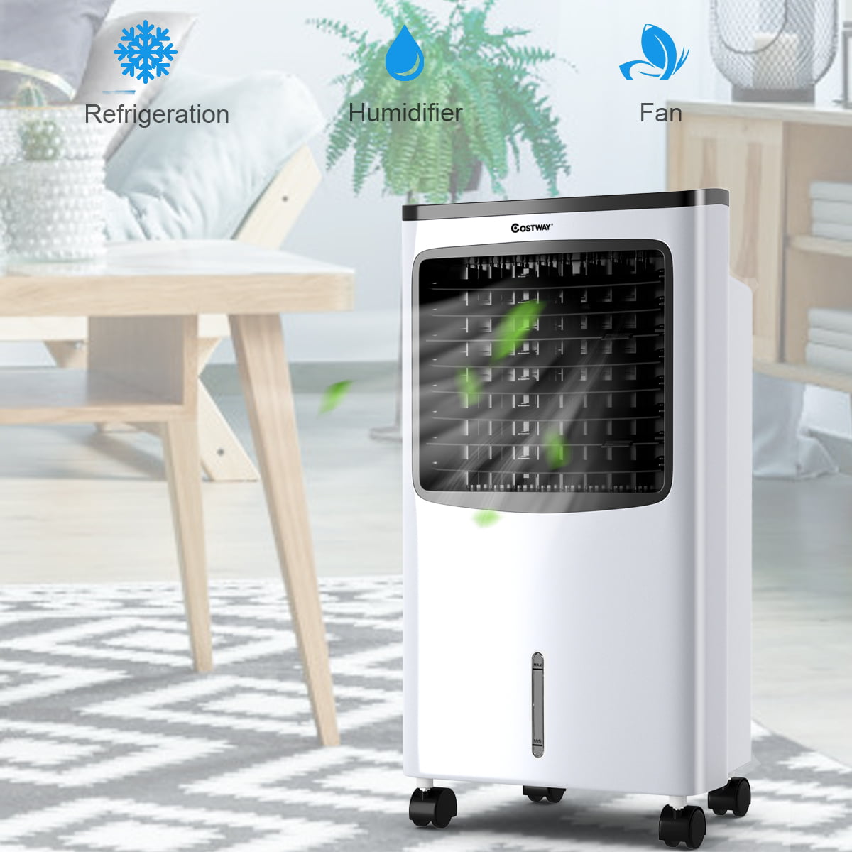 Versatile Costway Portable  Cooler Fan Filter Humidify Anion W/ Remote Control