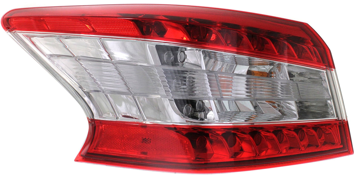 Versatile Tail Light Compatible With 2013-2015 Nissan Sentra Left Driver Side, Outer With bulb(s)