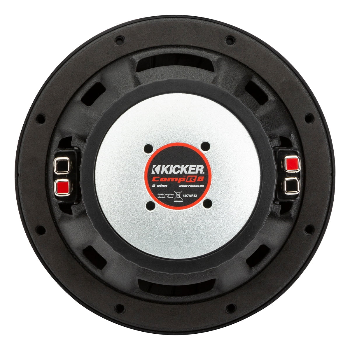 Versatile KICKER CompR 8 Inch Dual 4 Ohm DVC 600W Peak Power Car Audio Subwoofer