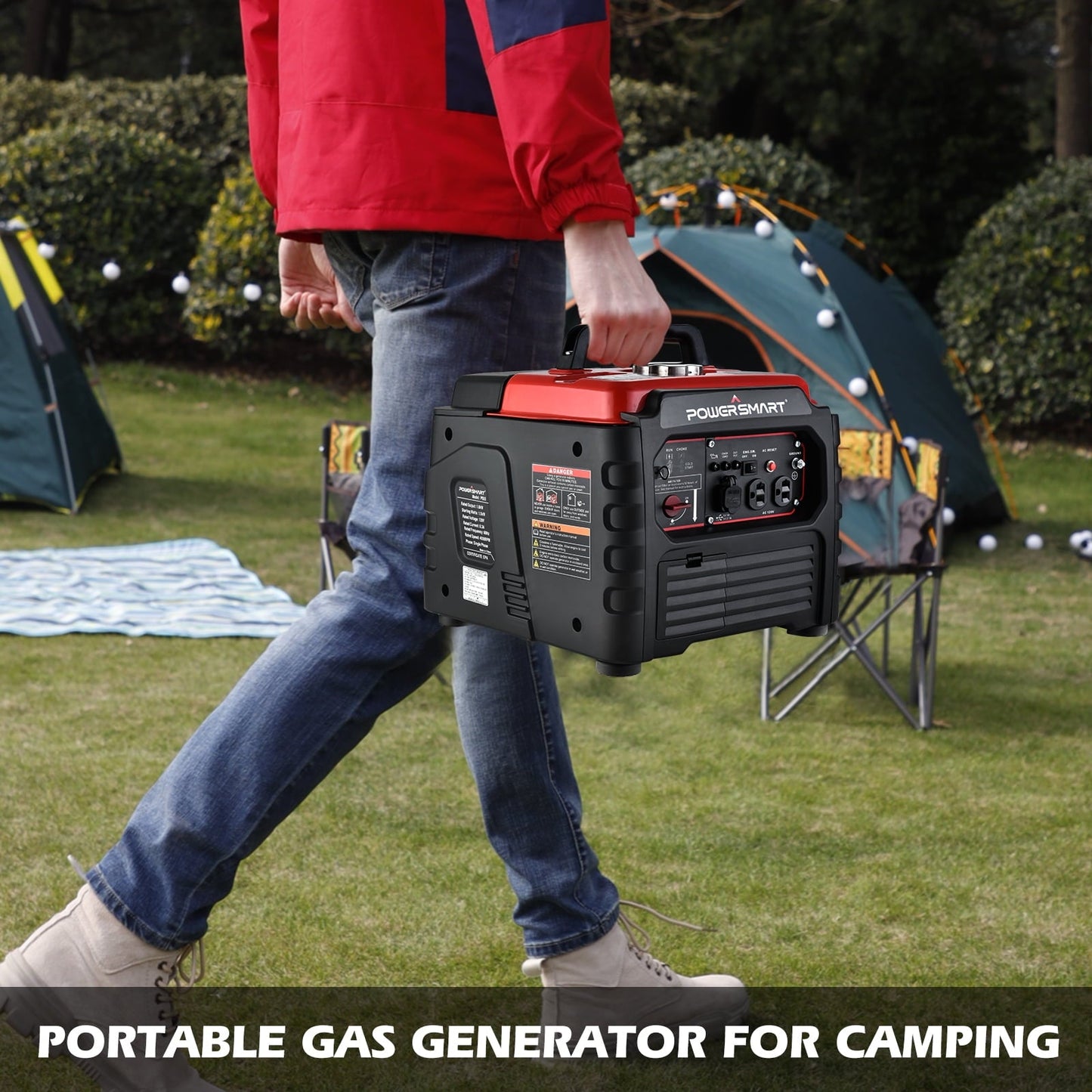 Classic PowerSmart 1500 Watt Portable Gas Power Generator for Outdoor Camping and Home Use, Inverter Generator , PS55