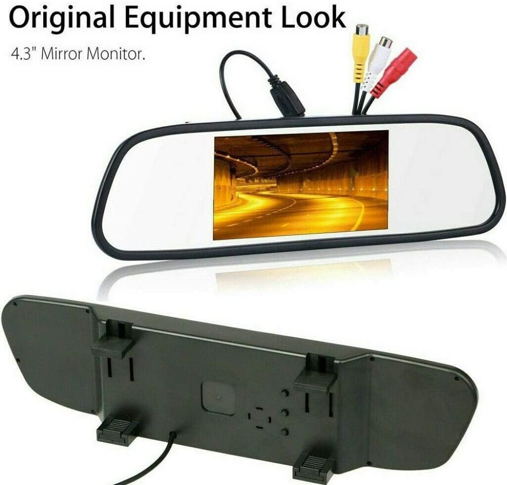 Classic Top-Max Backup Camera with 4.3" Monitor - License Plate Reversing Camera Kits Rear View Night Vision 170Â° Wide Angle Parking System for Cars Vehicles