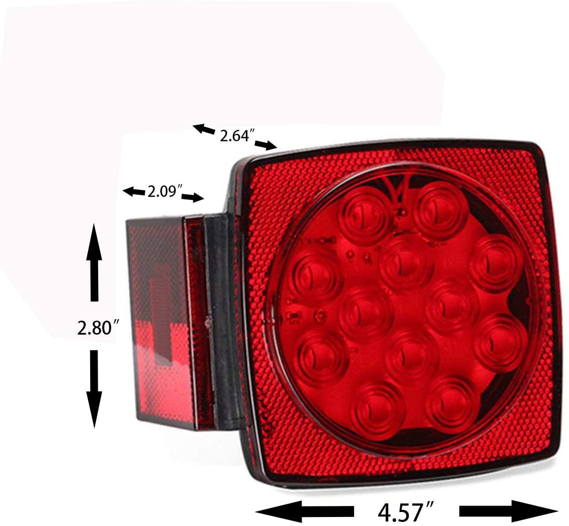 Versatile Trailer Lights Kit LED Night 12V Dot Certified Waterproof Tail Light Set Red Universal Cyfie