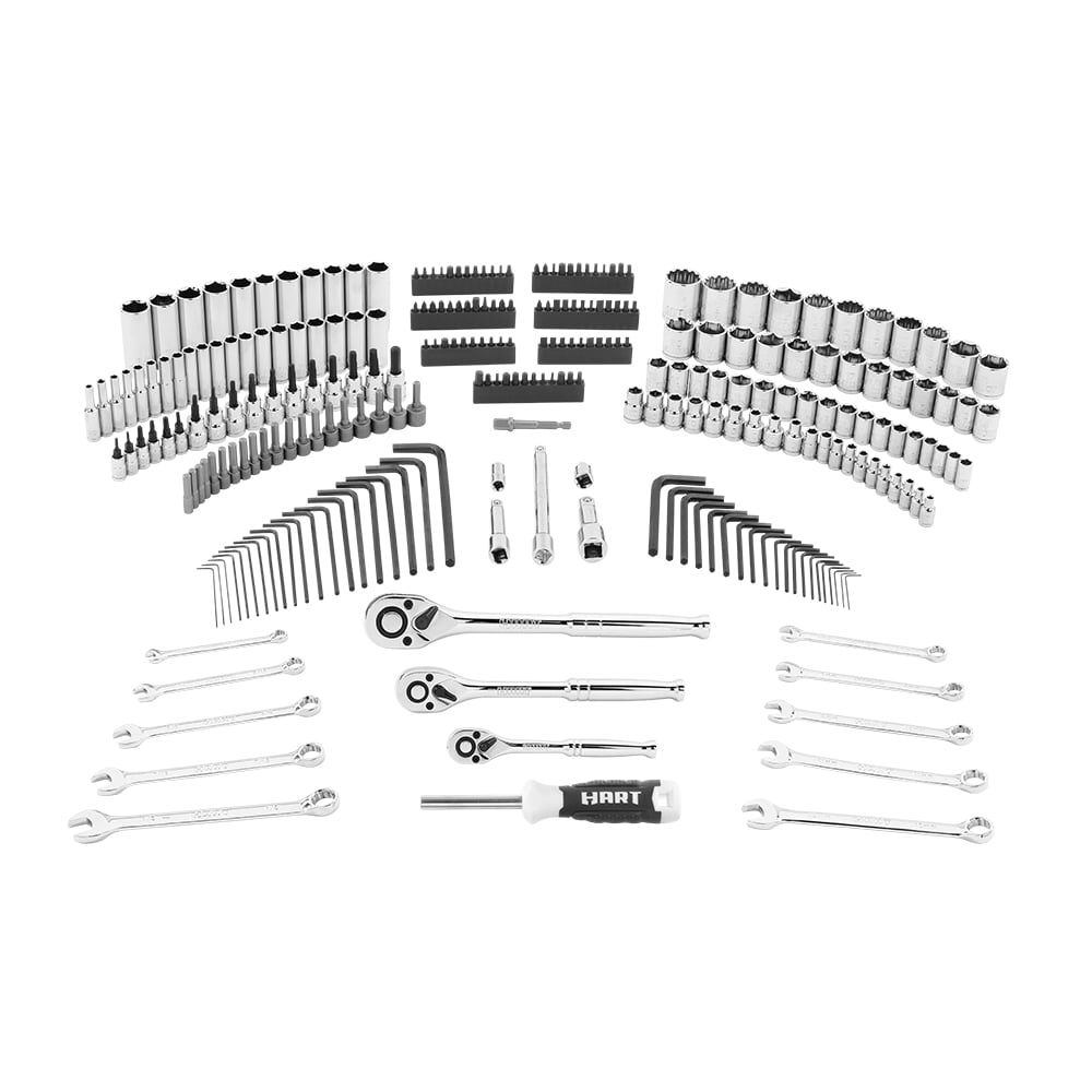 Classic HART Multiple Drive 270-Piece Mechanics Tool Set, Chrome Finish