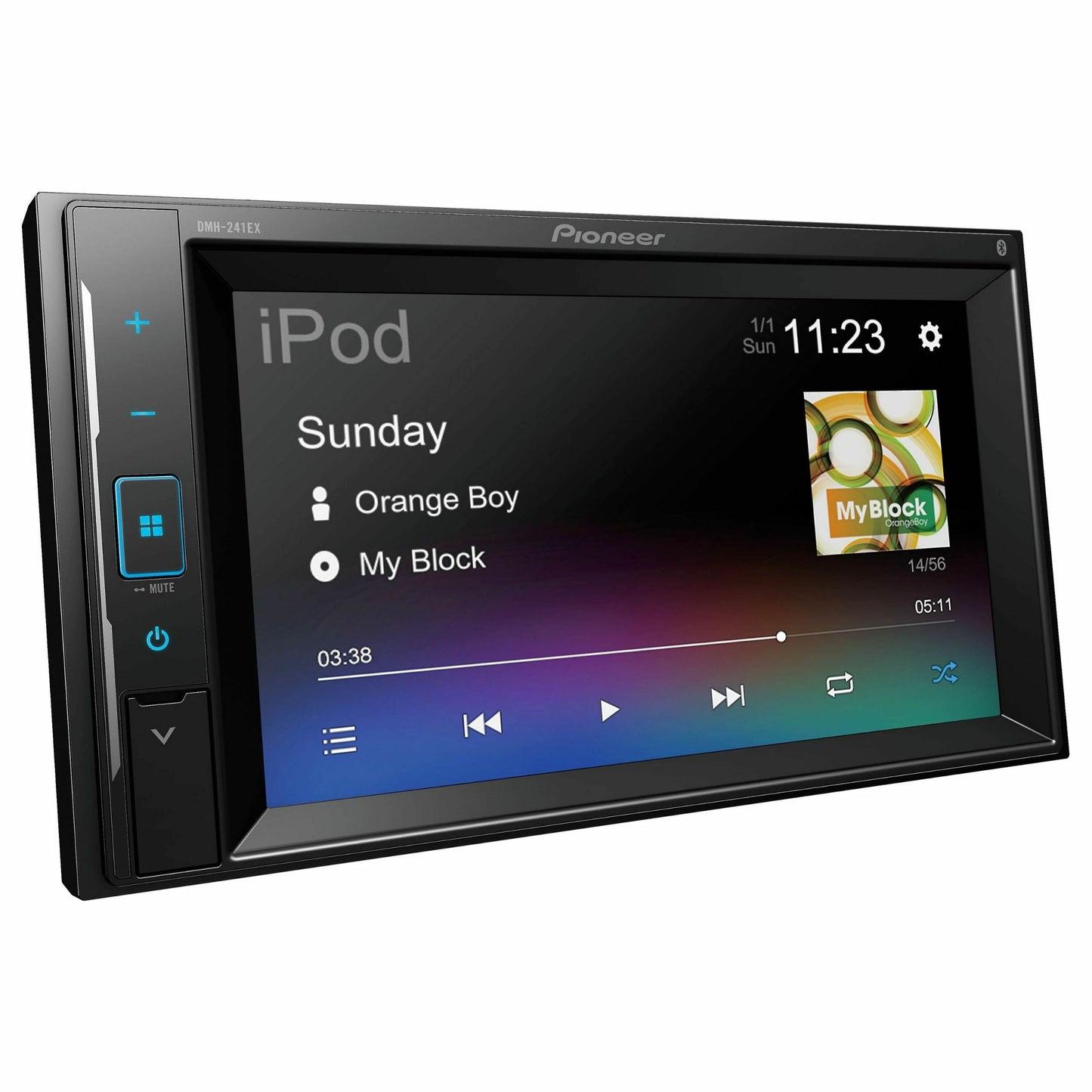 Classic Pioneer DMH-241EX 6.2 inch Touchscreen, Bluetooth Digital Media Receiver - Black