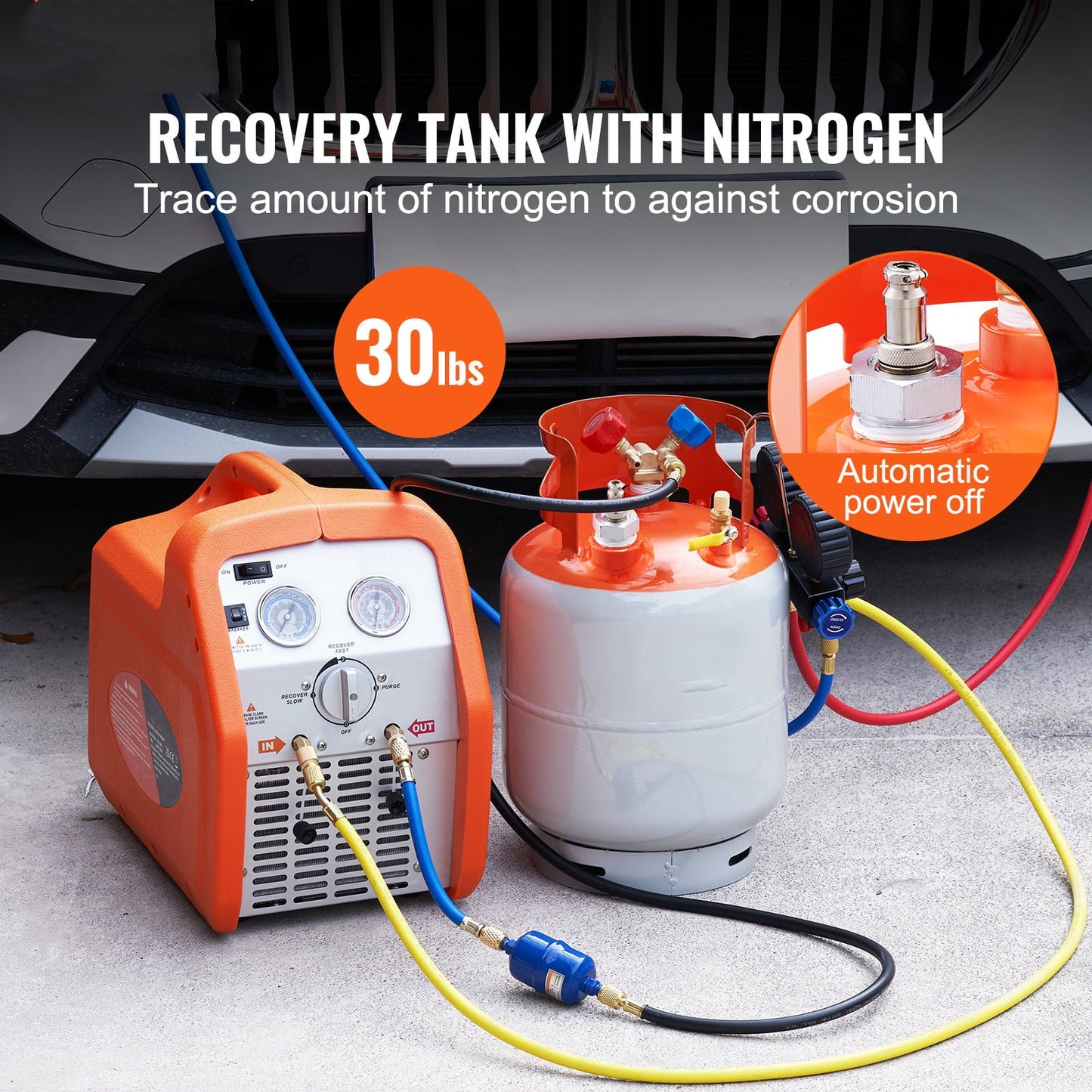 Versatile BENTISM Refrigerant Recovery Reclaim 30lb Cylinder Tank with Floating Switch