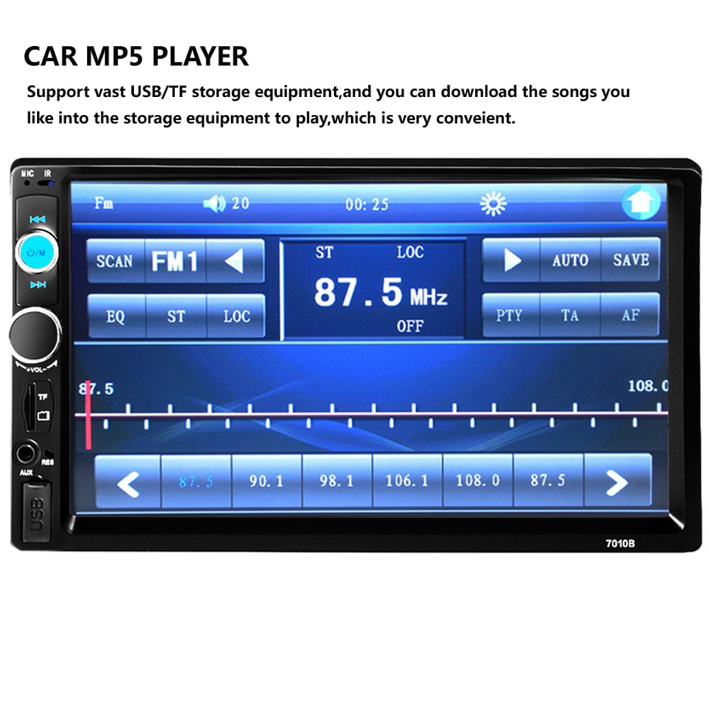 Versatile Polarlander Car Radio Stereo double DIN 7" Audio Receiver Touch Screen Bluetooth FM, MP5 Player USB/SD/AUX Hands Free Calling