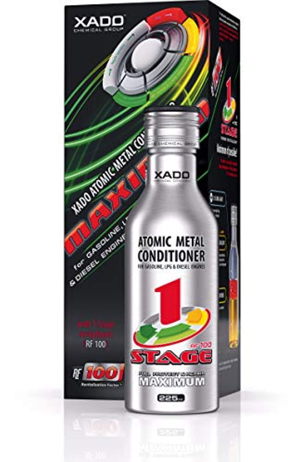 Versatile Xado Atomic Metal Conditioner Maximum with 1 Stage Revitalizant Treatment and Additive for Gasoline LPG and Diesel Engines