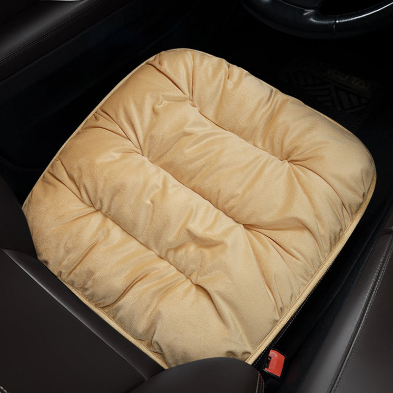 Classic New Warm Cotton Flocking Car Seat Cushion Thickened Plush Free Bundle Single Piece Car Cushion Rear Row Seat Cushion