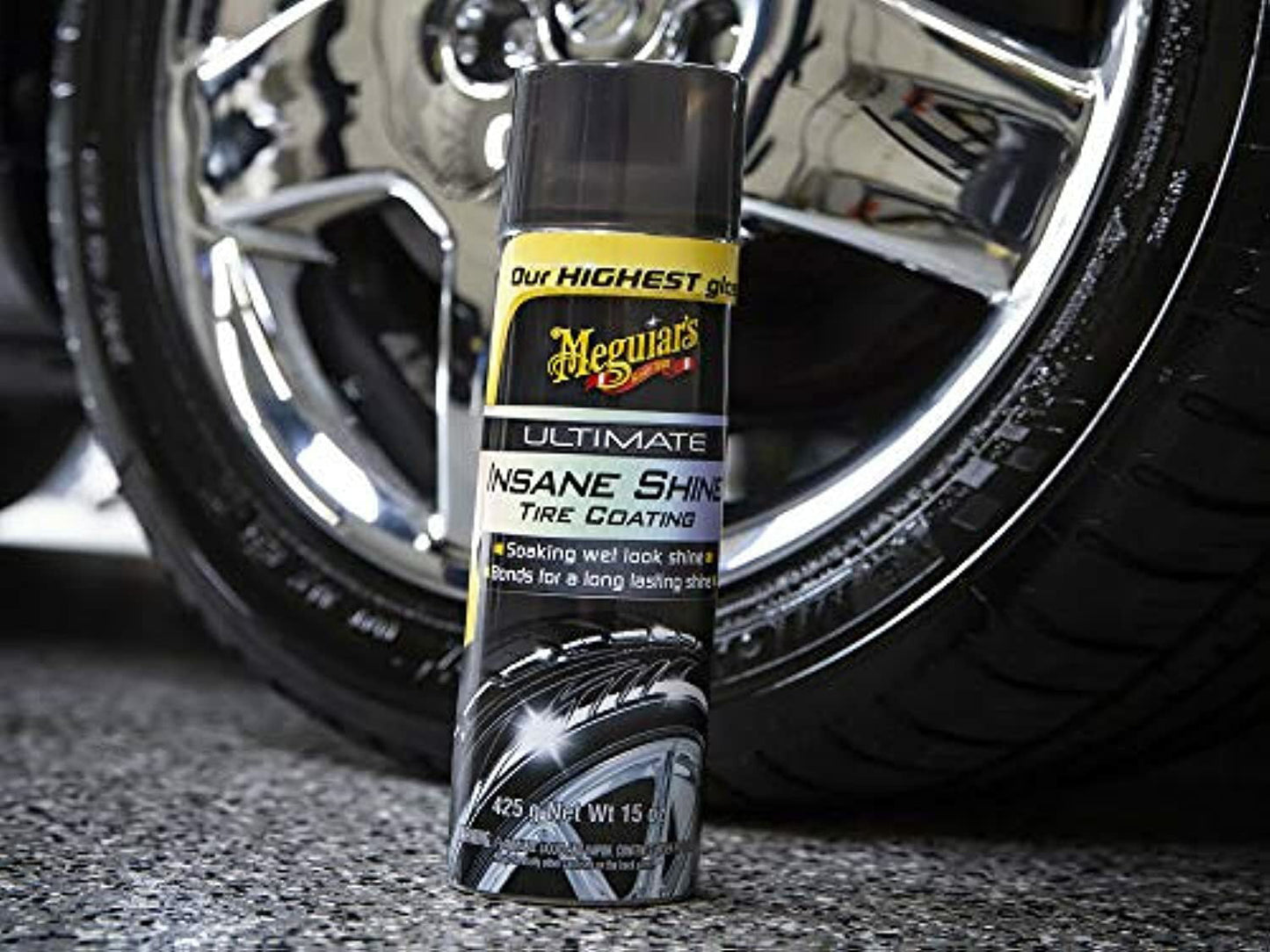 Classic Meguiar's Ultimate Insane Shine Tire Coating, G190315, 15 Oz