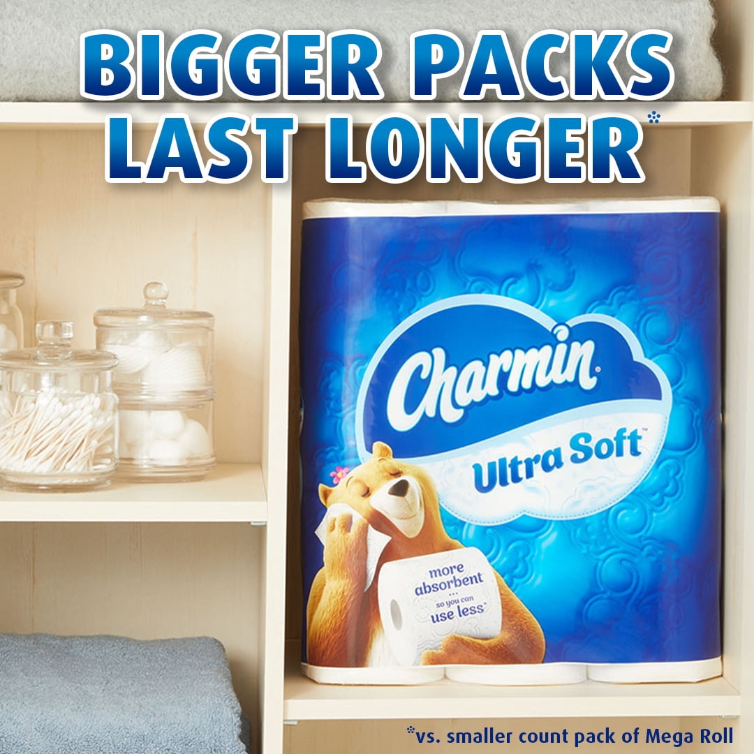 Versatile Charmin Ultra Soft Toilet Paper, 6 Mega Rolls