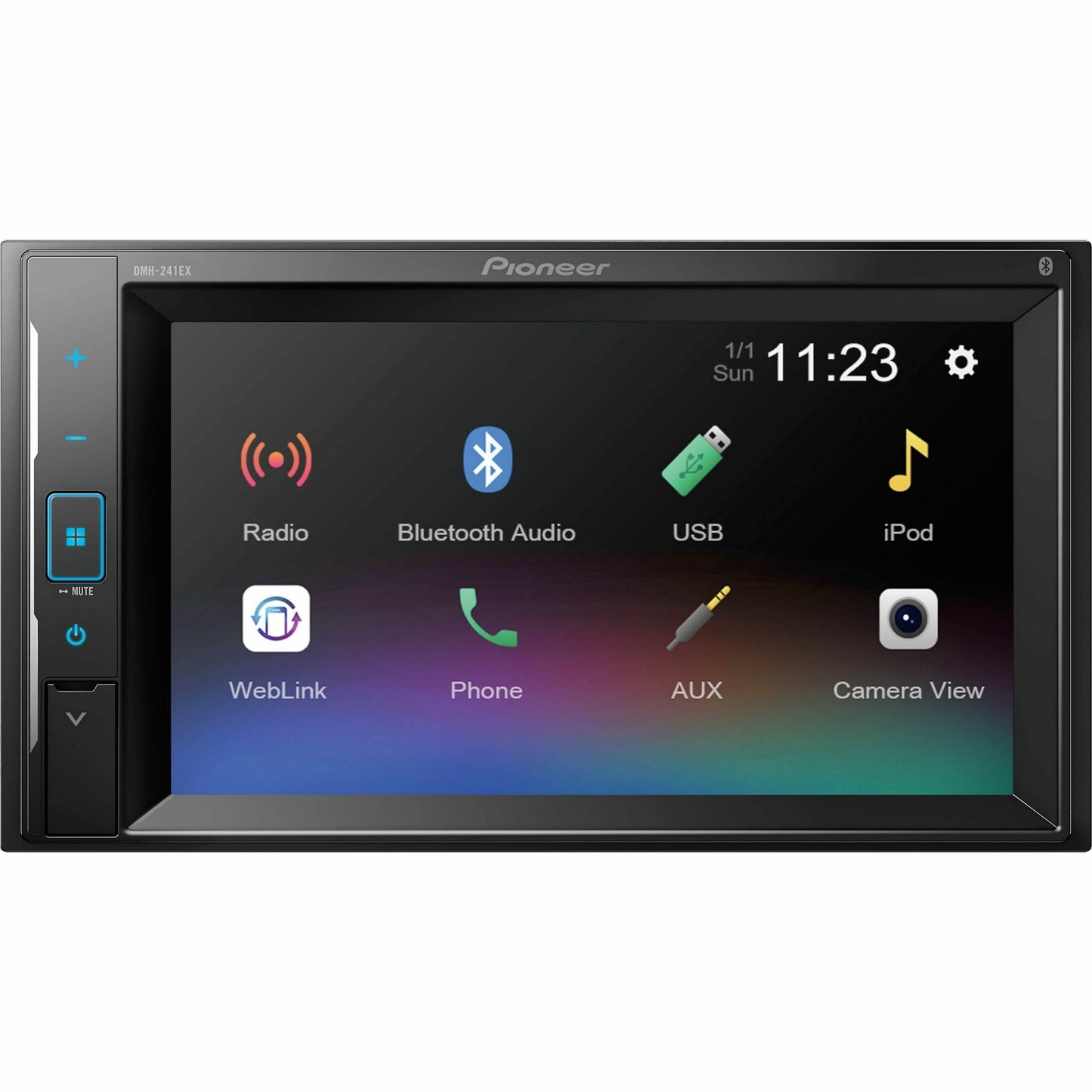 Classic Pioneer DMH-241EX 6.2 inch Touchscreen, Bluetooth Digital Media Receiver - Black