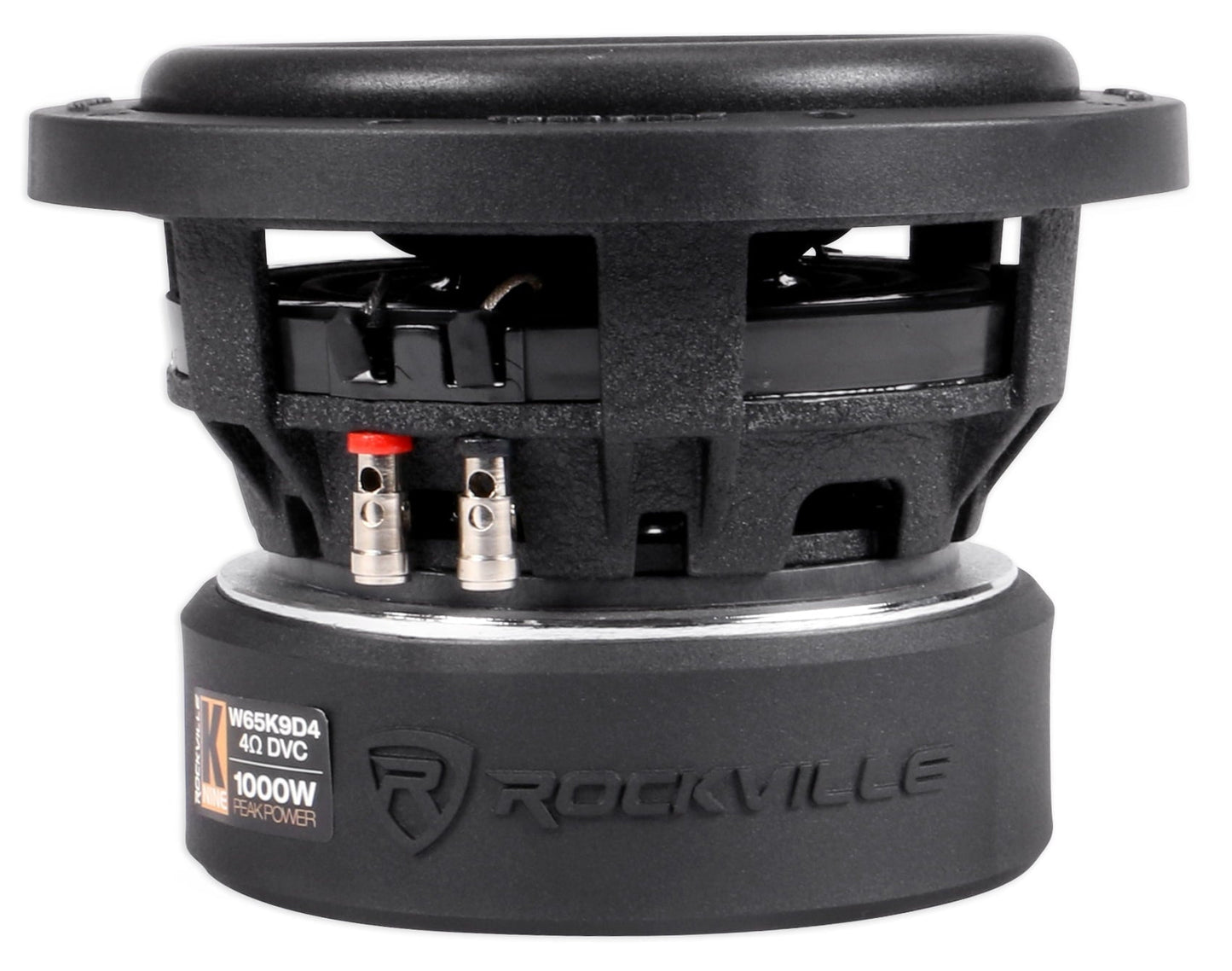 Classic Rockville W65K9D4 6.5" 1000w Peak Car Audio Subwoofer Dual 4-Ohm Sub 250w RMS CEA Rated