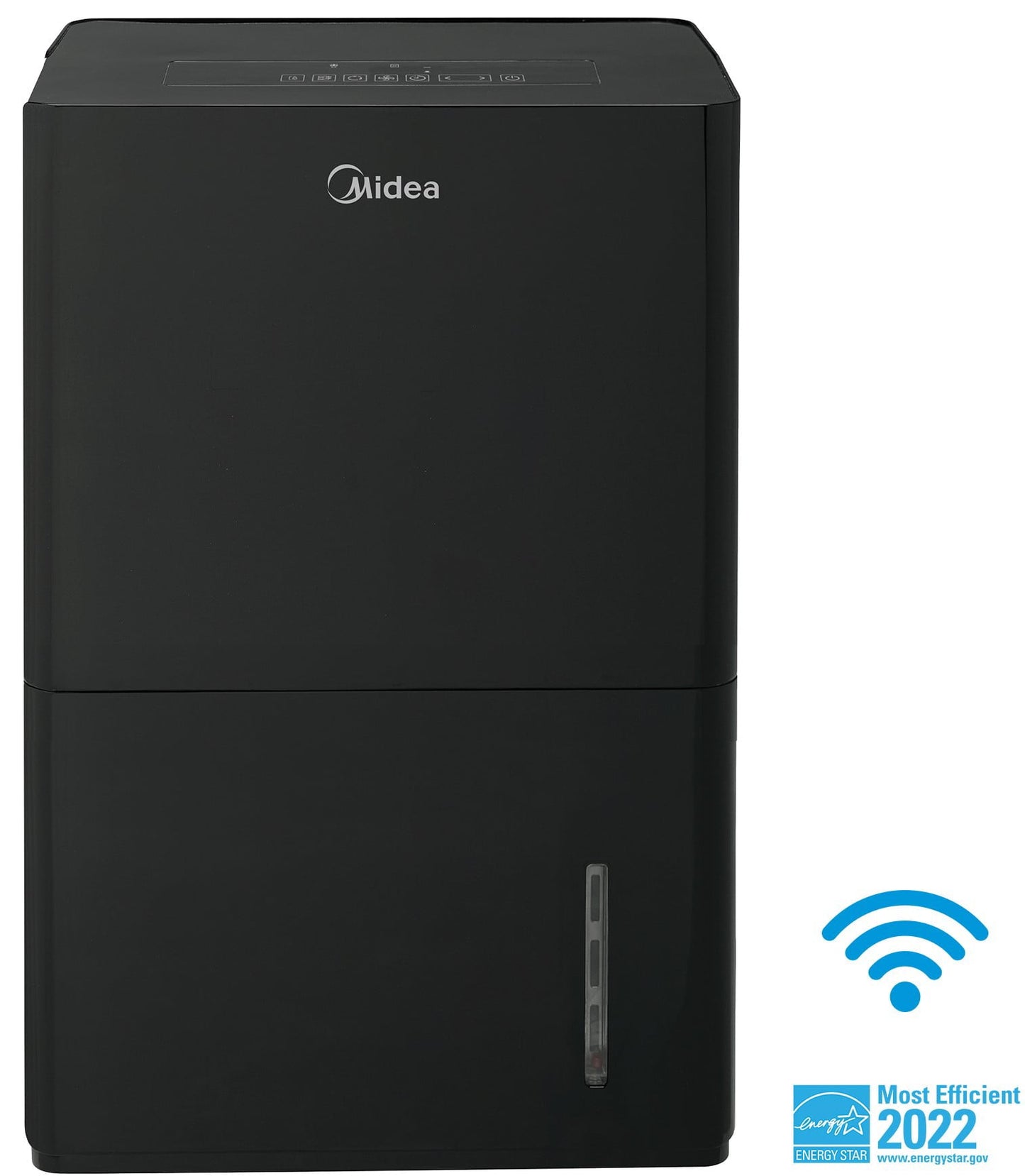 Classic Midea 50-Pint Smart Dehumidifier with Pump - Wet Rooms, Energy Star, Black, MAD50PS1WBL