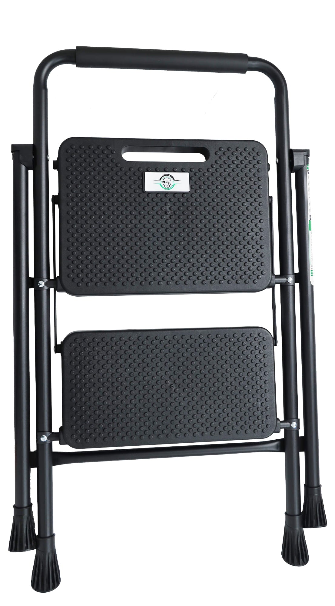 Classic Elevon Folding Step Stool with Wide Anti-Slip Pedal, 330lbs Sturdy Steel Ladder, 2-Step