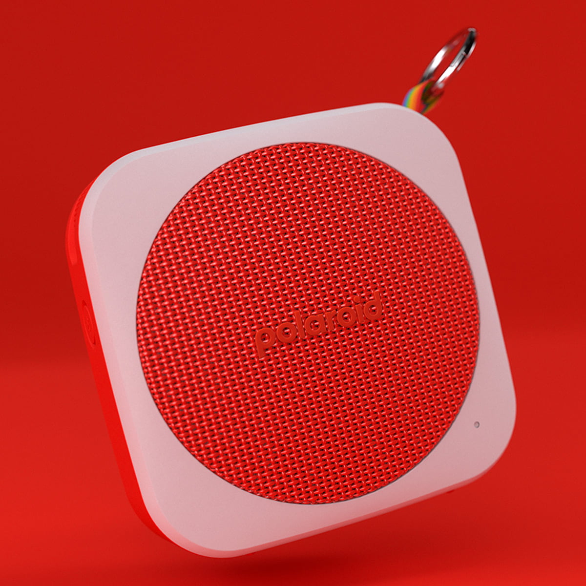 Classic Polaroid P1 Portable Bluetooth Speaker with Carabiner (Red & White)