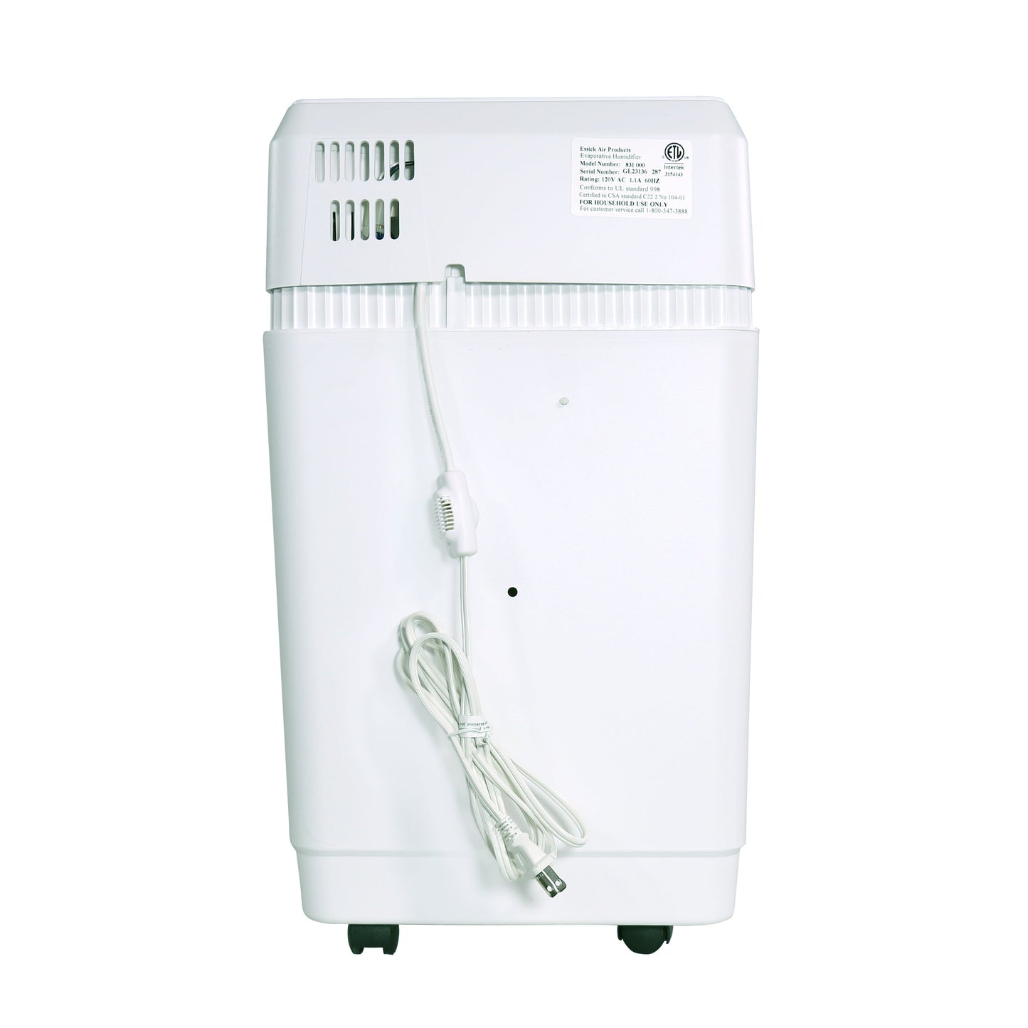 Classic AIRCARE 831000 Space-Saver, White Whole House Evaporative Humidifier 2700 sq. ft