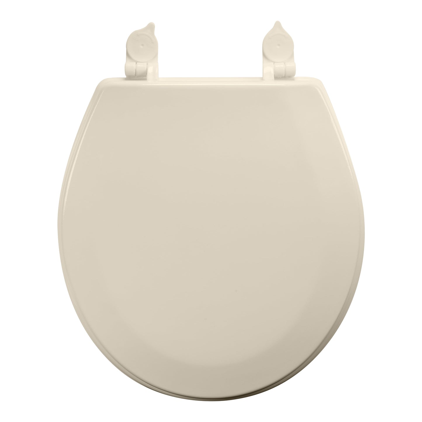 Classic Bath Bliss Beveled Wood Standard Round Toilet Seat in Beige