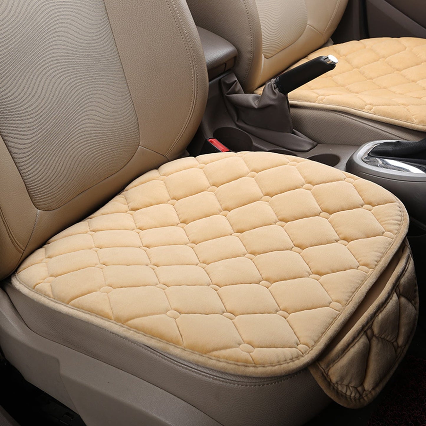 Classic AOKID Car Seat Cushion,Universal Warm Front-row Seat Checkered Cushion Anti-slip Soft Pad Protector