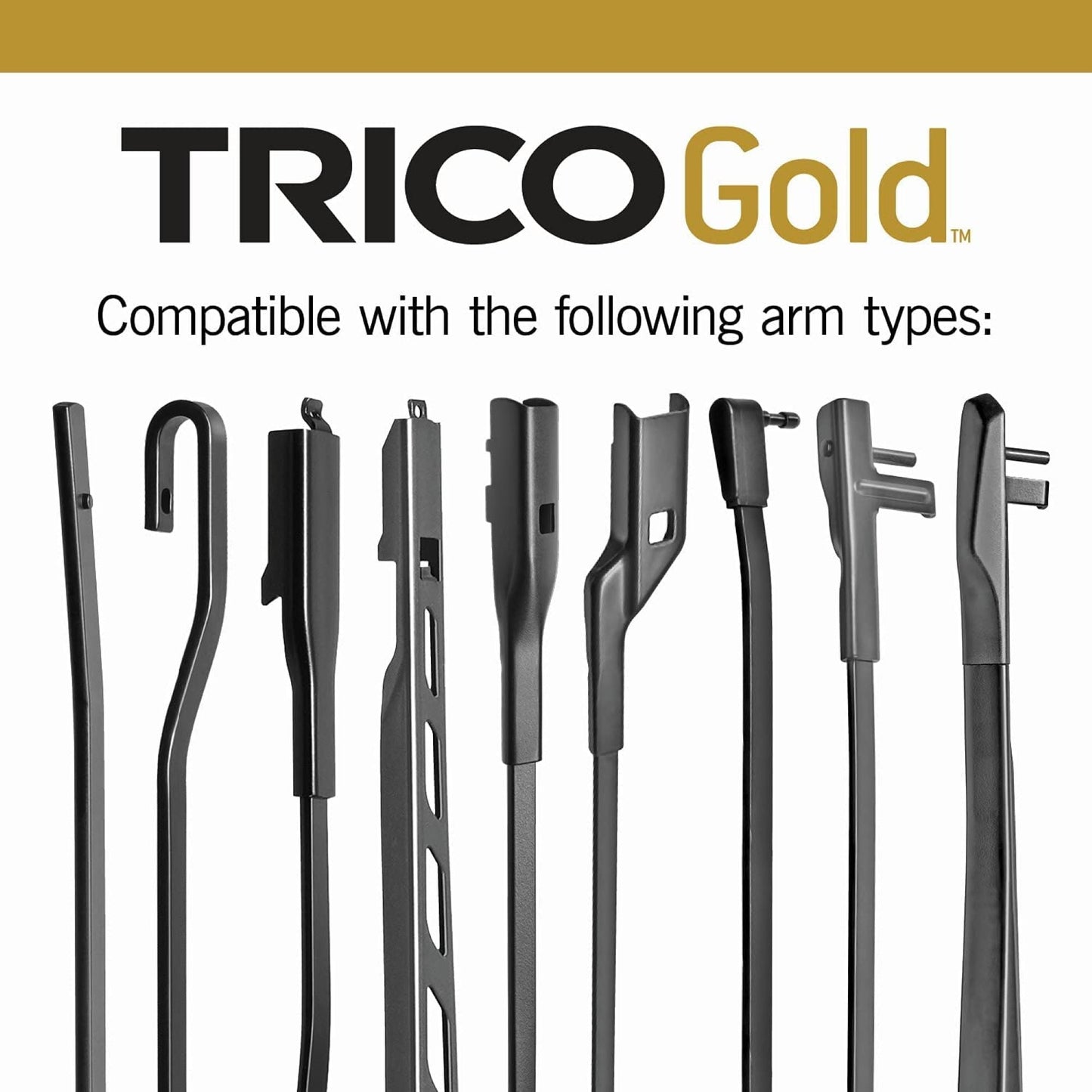 Versatile TRICO Gold 2 Pack All Weather Automotive Replacement Wiper Blades 24 and 21 Inch (18-2421)