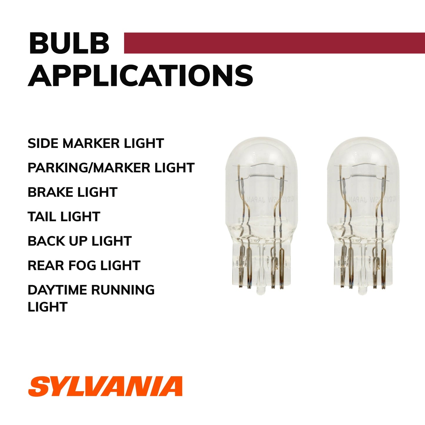 Versatile Sylvania 7443 Long Life Automotive Mini Bulb, Pack of 2.