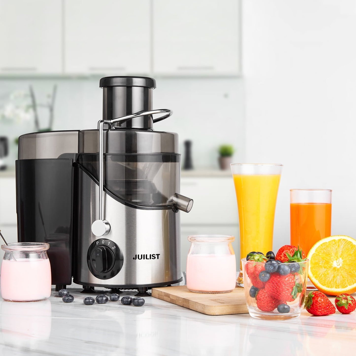 Versatile Juicer Extractor Easy Clean, 3 Speeds Control, Stainless Steel BPA Free